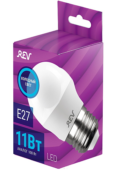 Светодиодная лампа REV E27 Шар 11Вт 32522 2